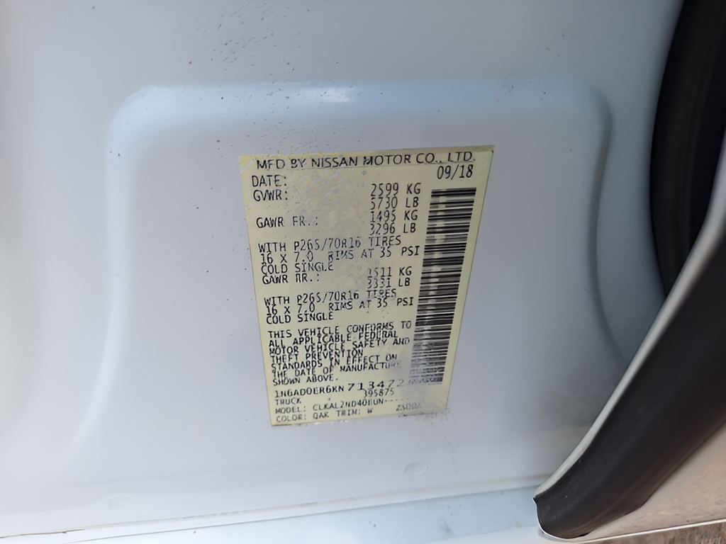 2019 Nissan Frontier SV