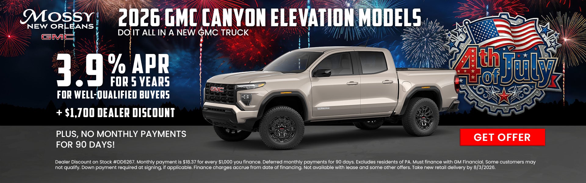 2026 GMC Canyon Elevation Models