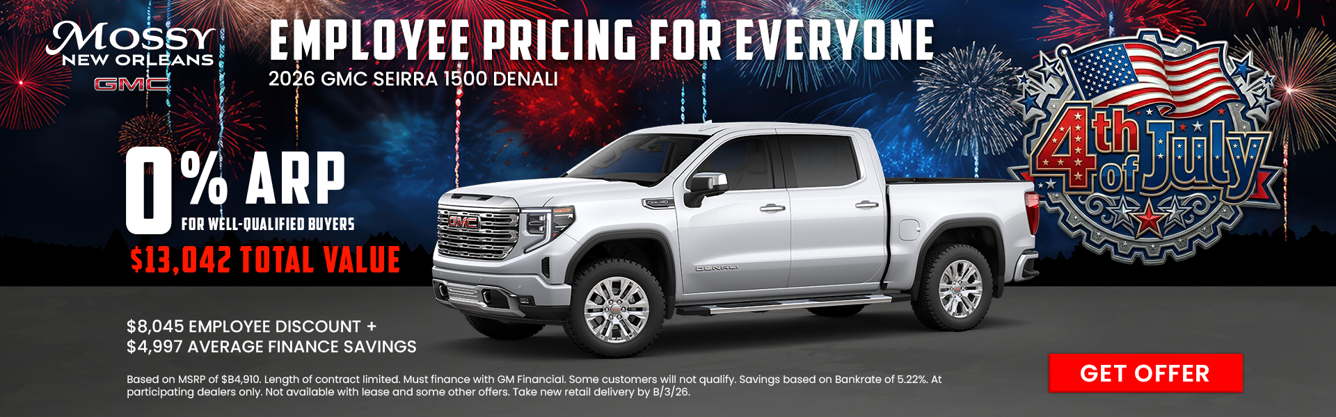 2026 GMC SEIRRA 1500 DENALI